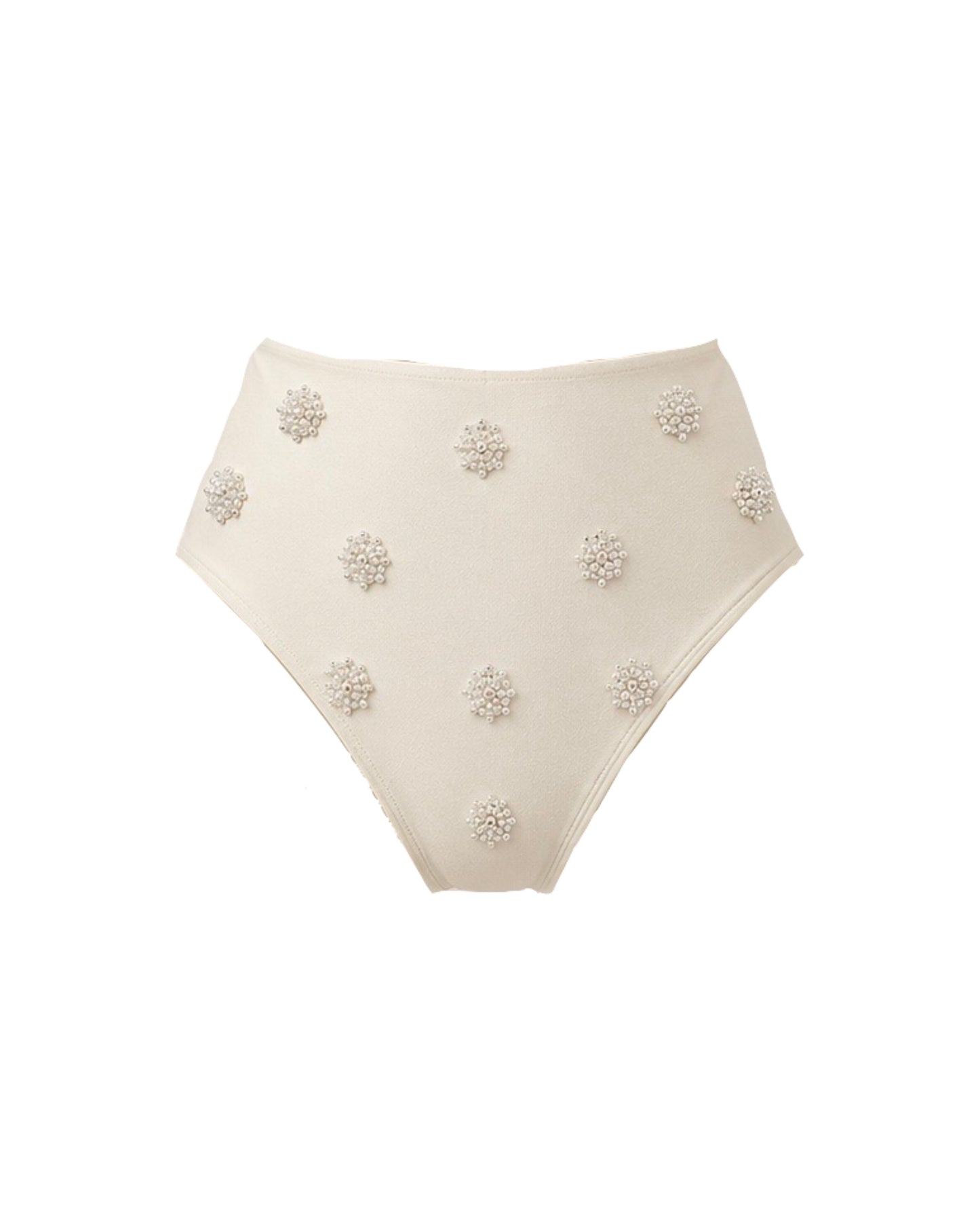 Embellished Vista // Pearl | High Waisted Bikini Bottom